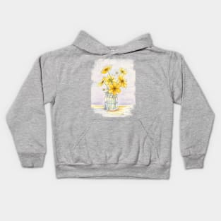 Yellow Cosmos, Still Life Kids Hoodie